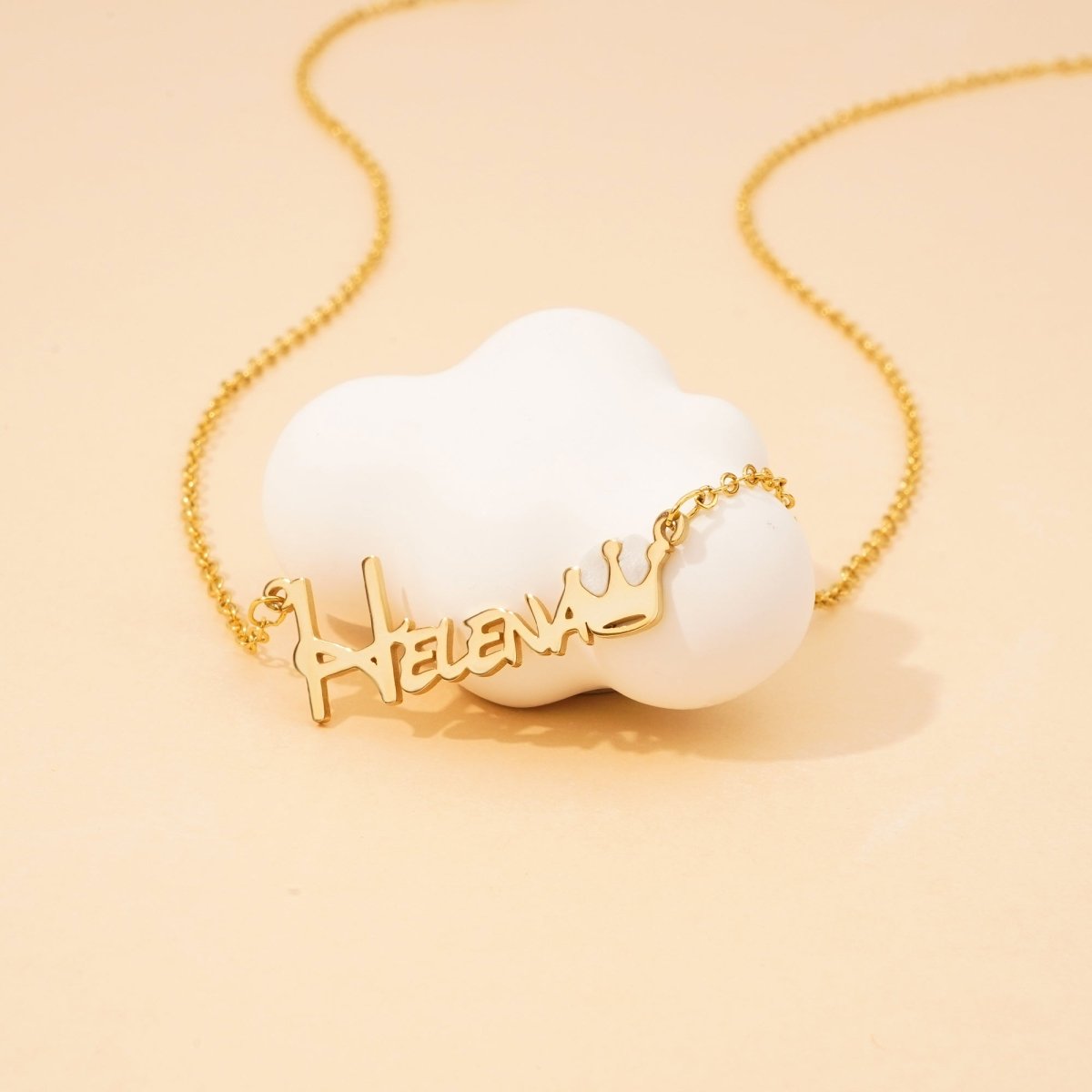 Crown Baby Name Necklace - Glaxias