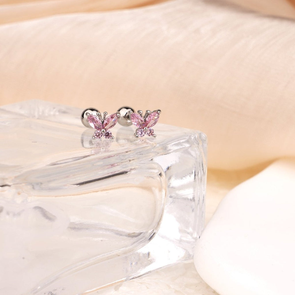 Crystal Butterfly Earrings - Glaxias
