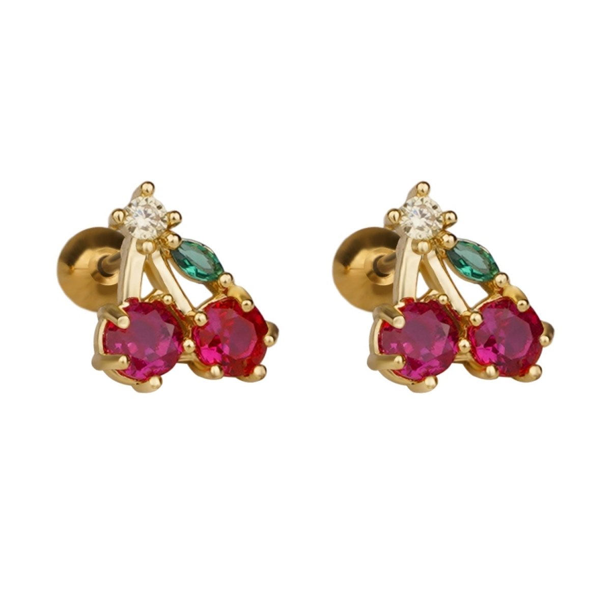 Crystal Cherry Earrings - Glaxias