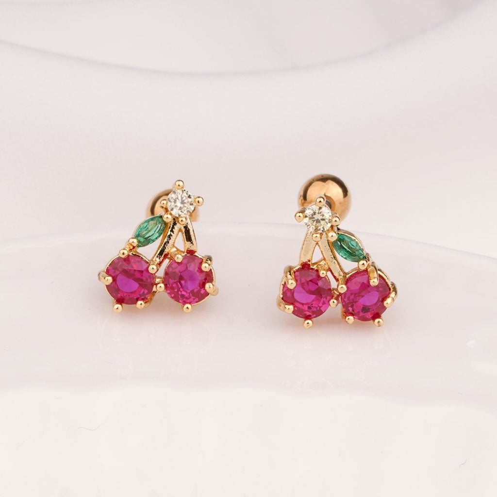 Crystal Cherry Earrings - Glaxias