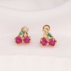Crystal Cherry Earrings - Glaxias