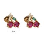 Crystal Cherry Earrings - Glaxias