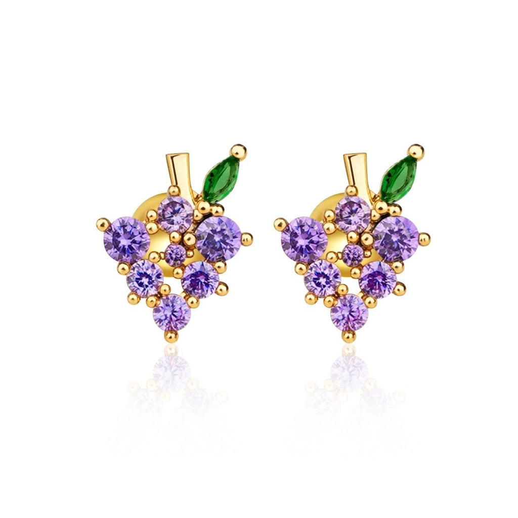 Crystal Grape Earrings - Glaxias