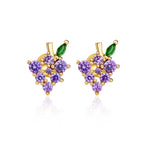Crystal Grape Earrings - Glaxias