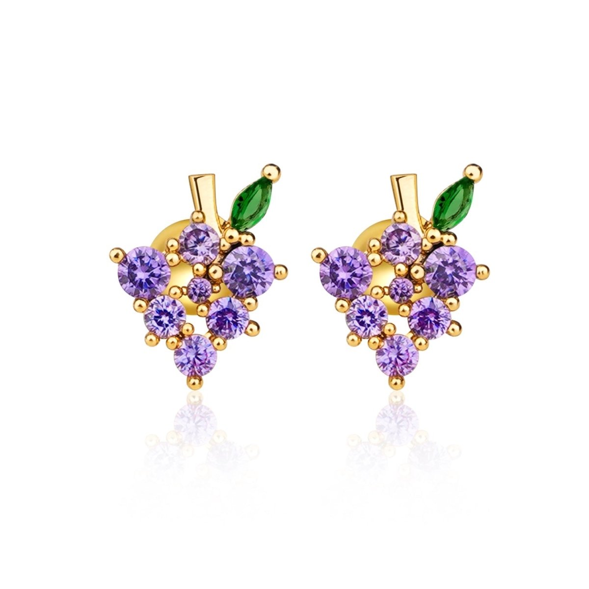 Crystal Grape Earrings - Glaxias