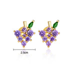 Crystal Grape Earrings - Glaxias