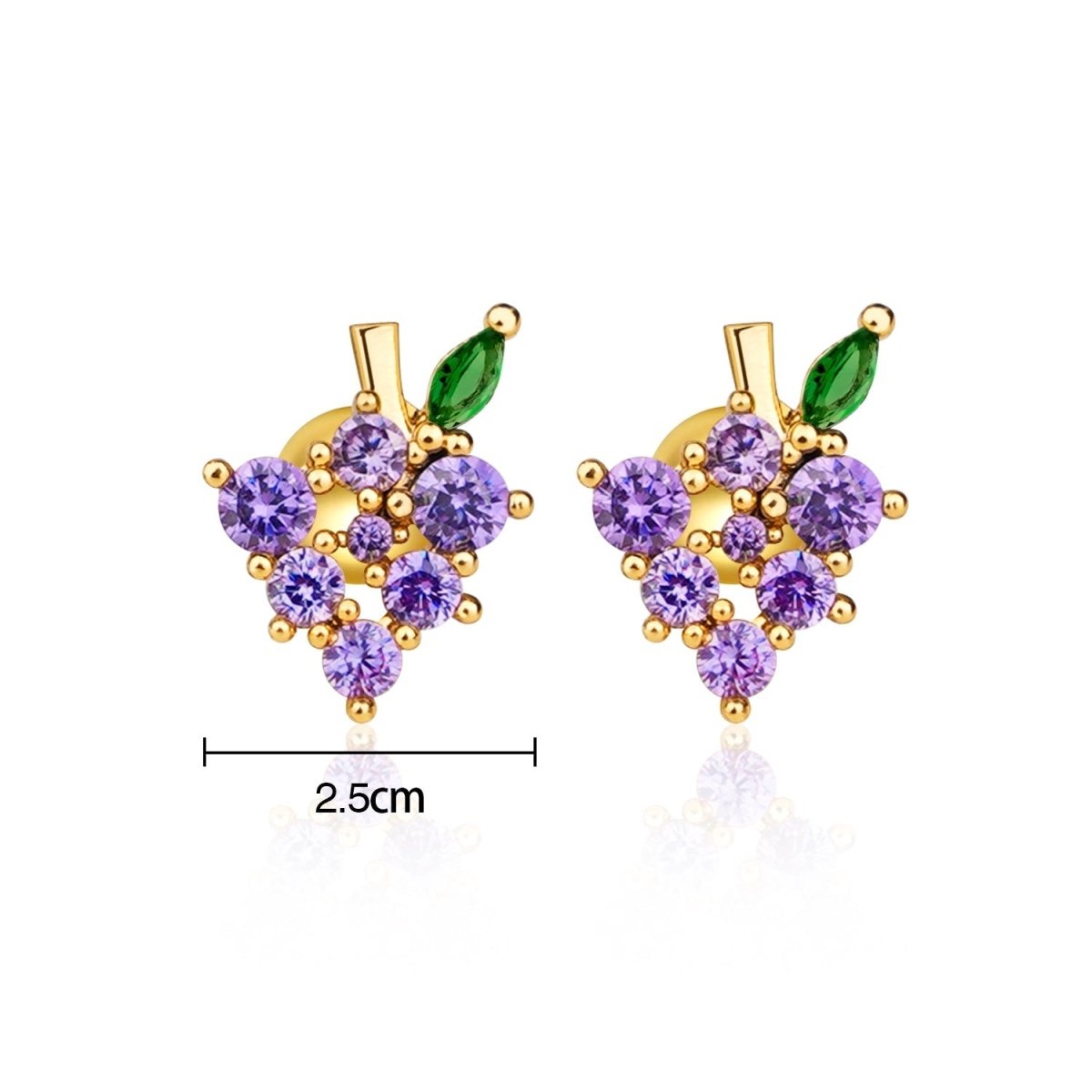 Crystal Grape Earrings - Glaxias