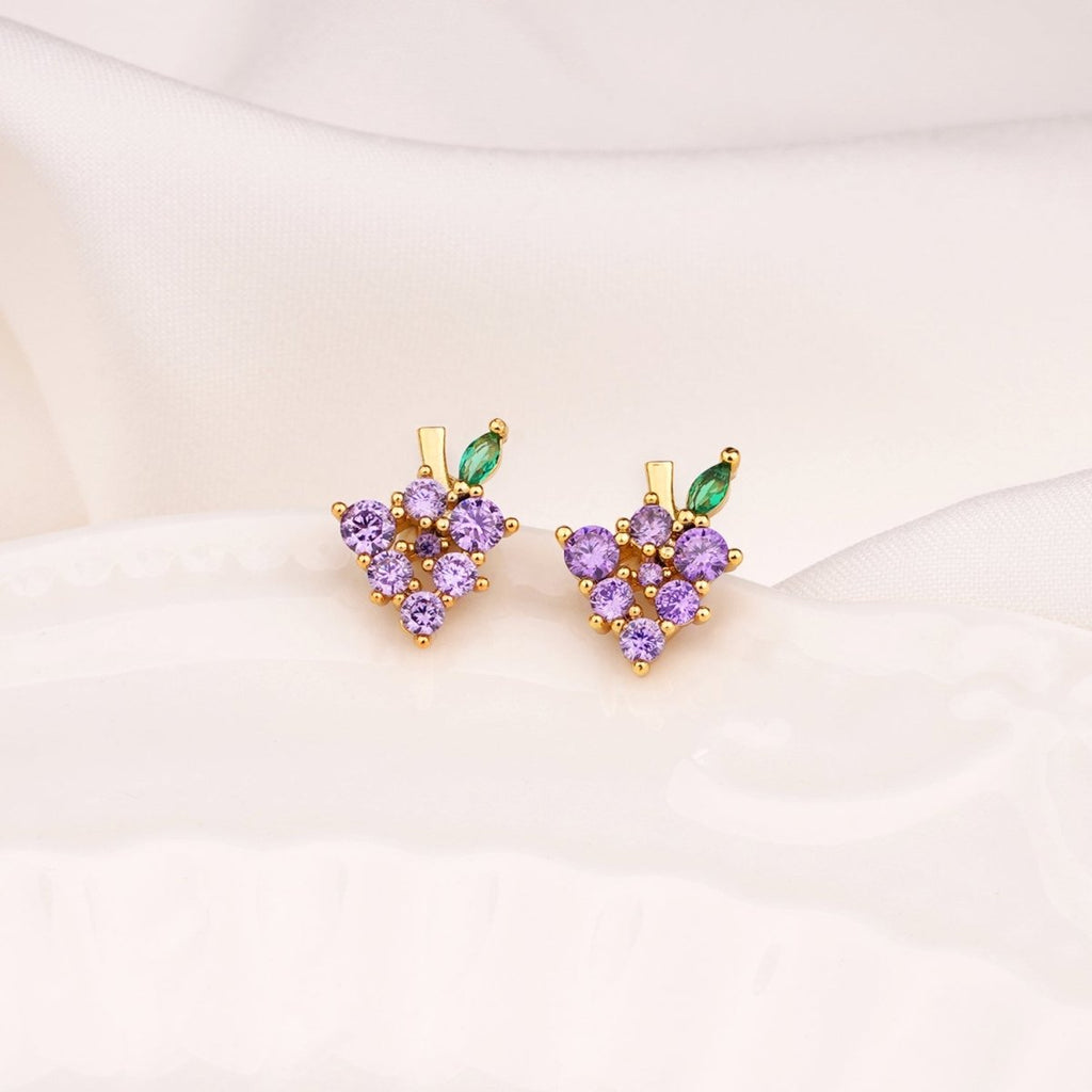 Crystal Grape Earrings - Glaxias