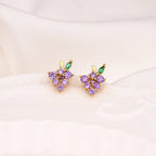 Crystal Grape Earrings - Glaxias