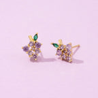 Crystal Grape Earrings - Glaxias