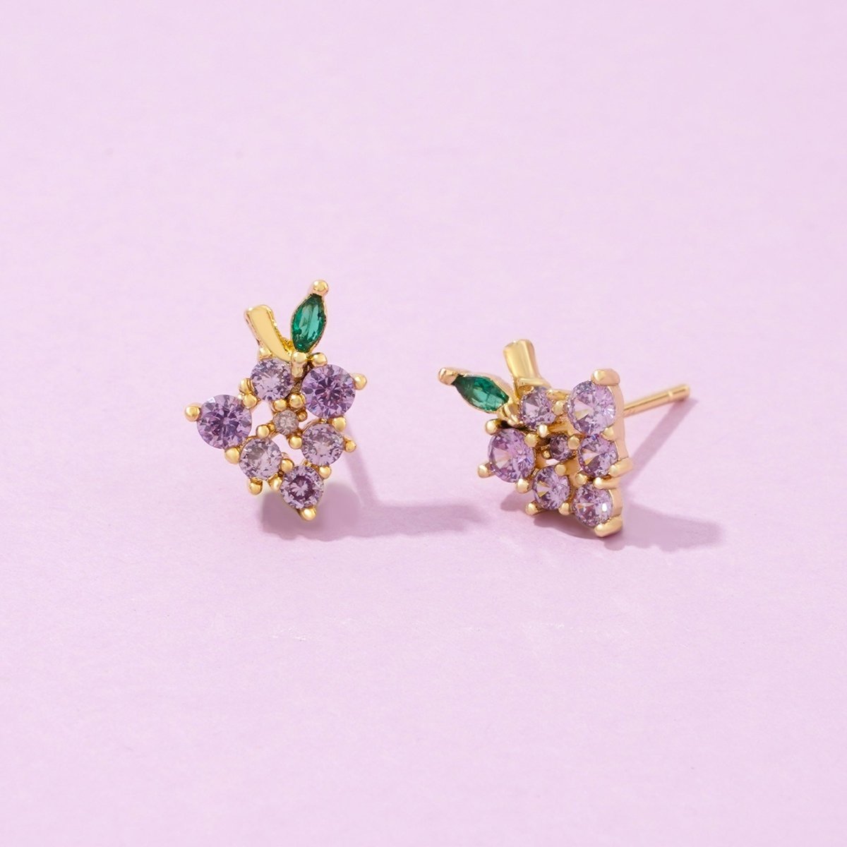 Crystal Grape Earrings - Glaxias