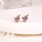 Crystal Grape Earrings - Glaxias