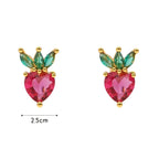 Crystal Strawberry Earrings - Glaxias