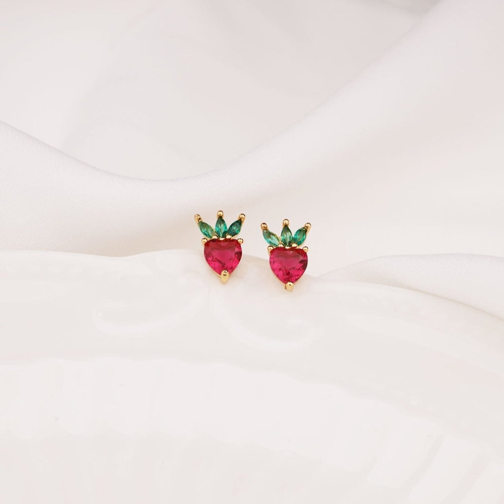 Crystal Strawberry Earrings - Glaxias