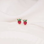 Crystal Strawberry Earrings - Glaxias