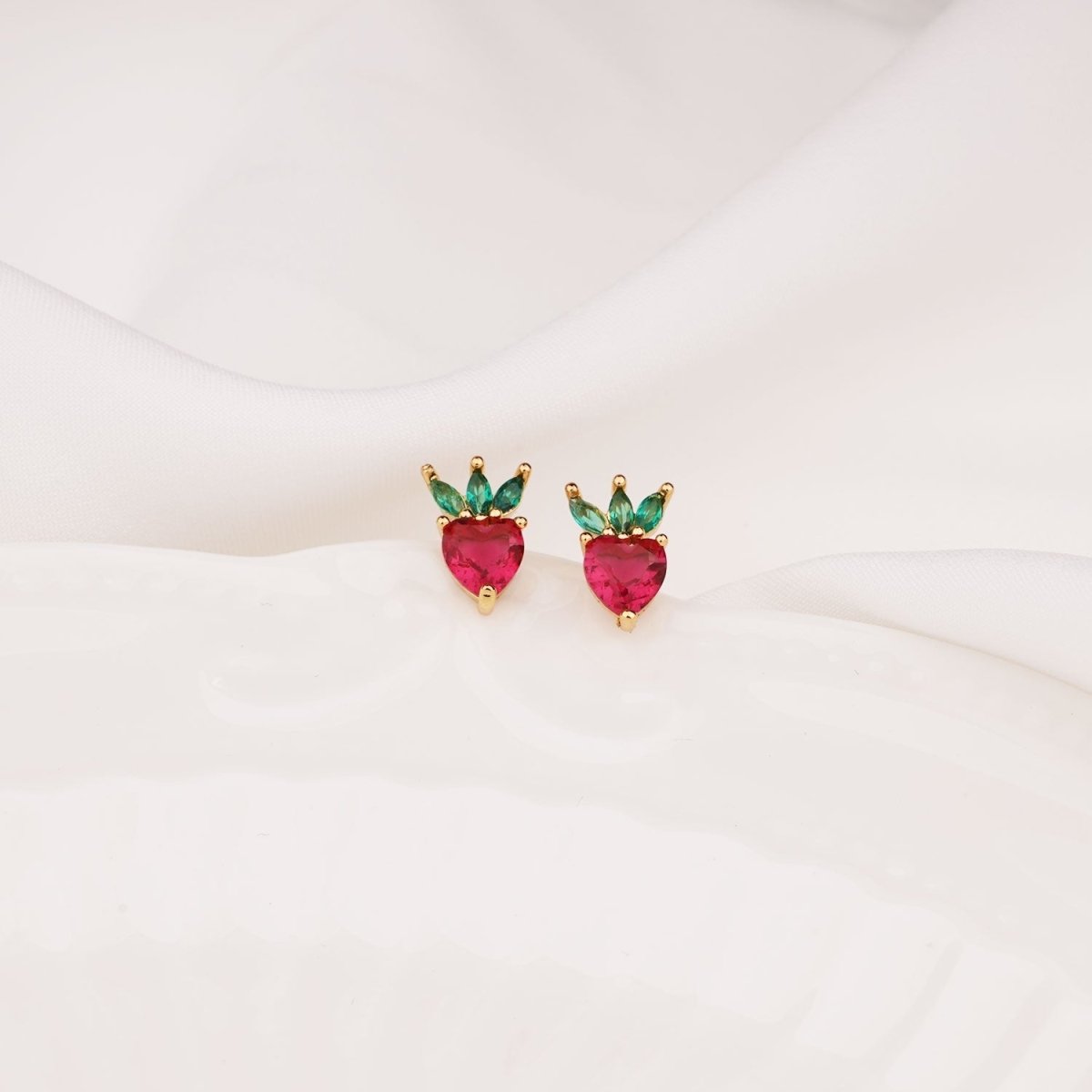 Crystal Strawberry Earrings - Glaxias