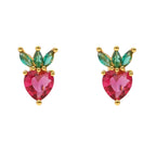 Crystal Strawberry Earrings - Glaxias