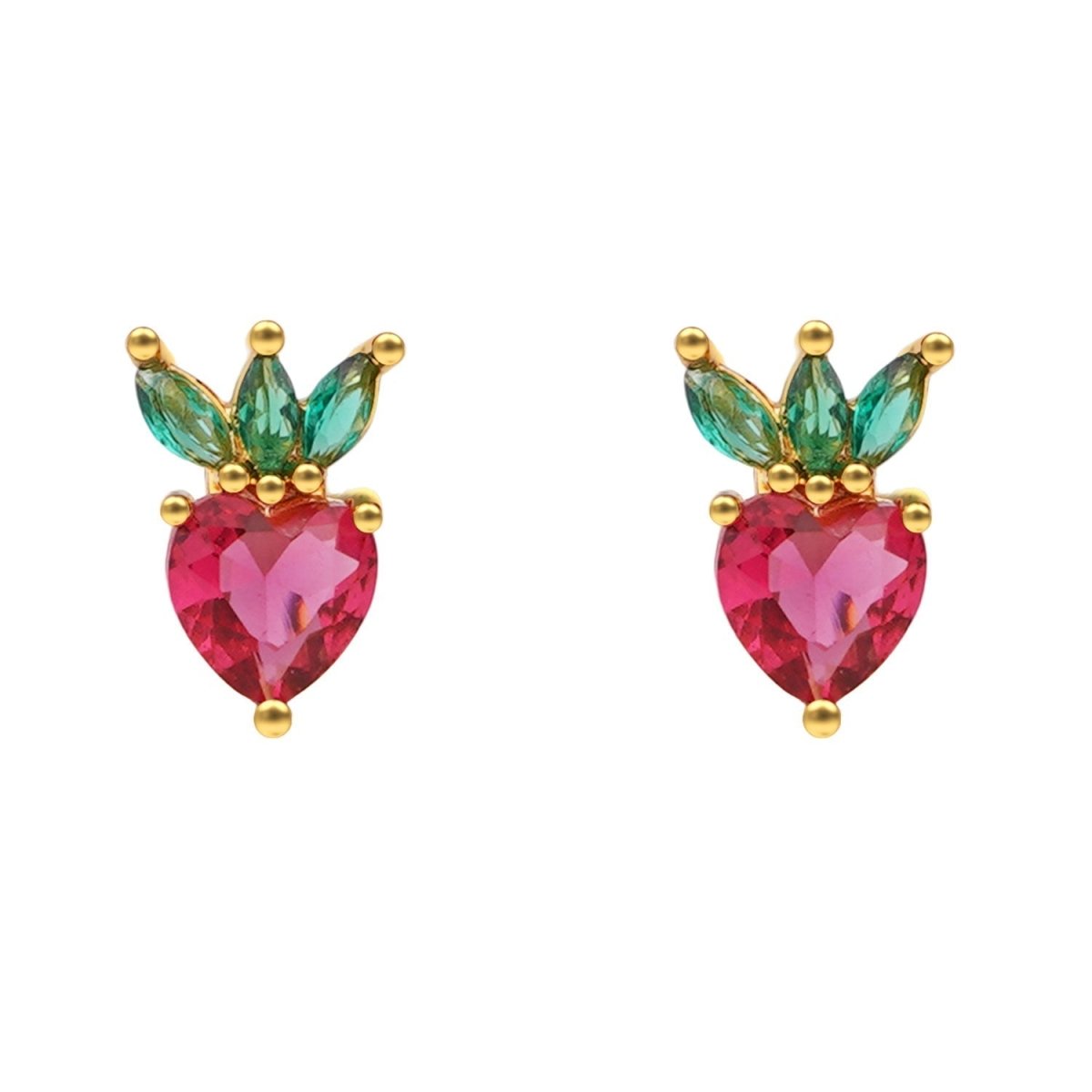 Crystal Strawberry Earrings - Glaxias