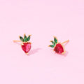Crystal Strawberry Earrings - Glaxias