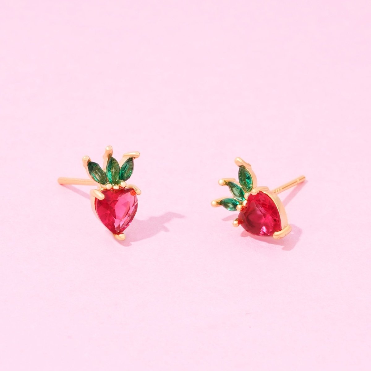 Crystal Strawberry Earrings - Glaxias