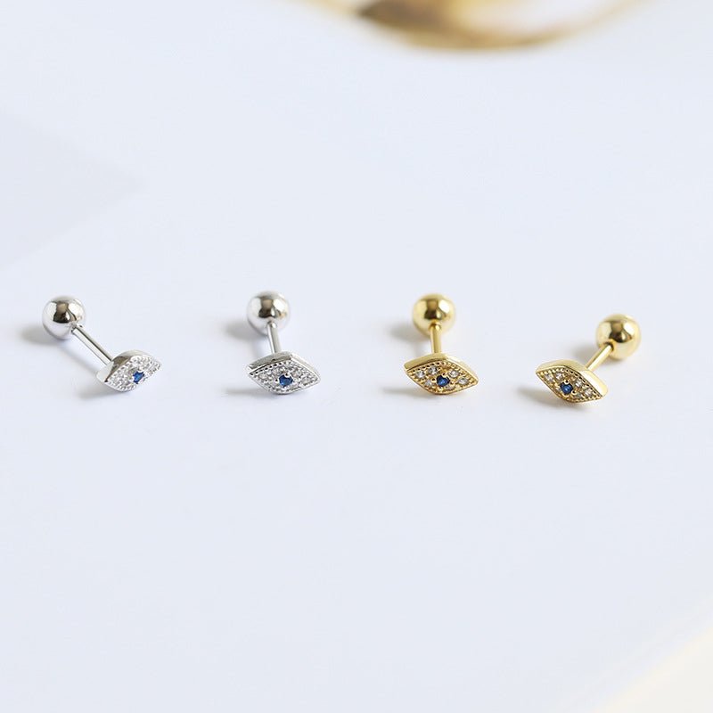 Cubic Zirconia Children's Devil's Eye Earrings - Glaxias