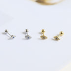 Cubic Zirconia Children's Devil's Eye Earrings - Glaxias