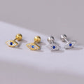 Cubic Zirconia Children's Devil's Eye Earrings - Glaxias