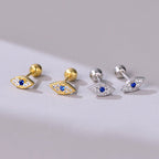 Cubic Zirconia Children's Devil's Eye Earrings - Glaxias