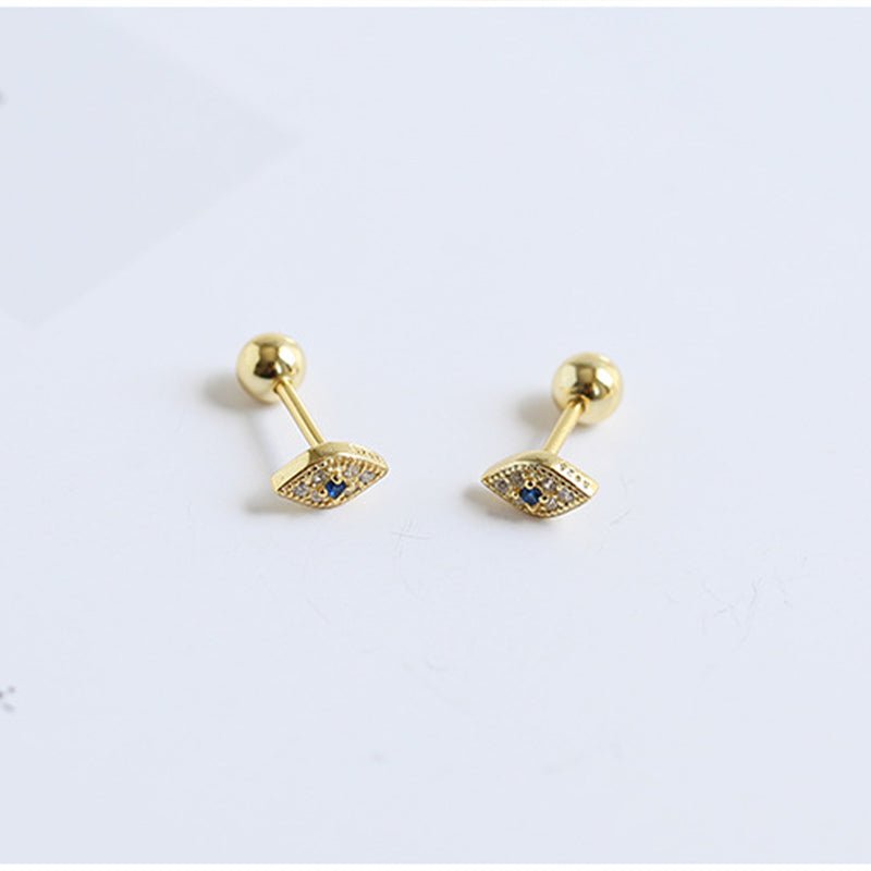 Cubic Zirconia Children's Devil's Eye Earrings - Glaxias