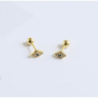 Cubic Zirconia Children's Devil's Eye Earrings - Glaxias
