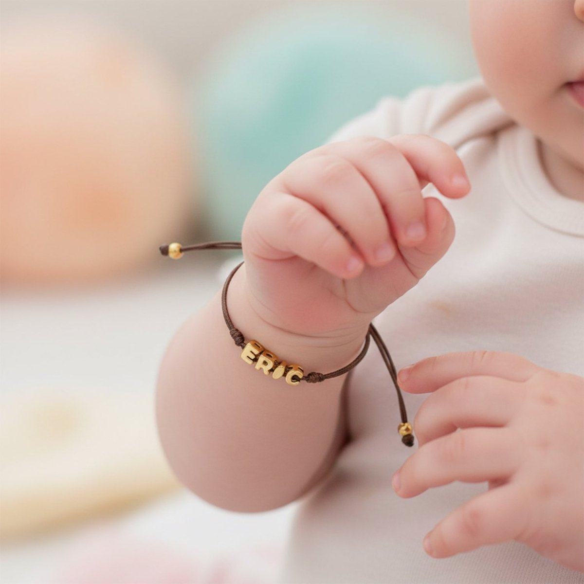 Custom Balloon Initial Rope Bracelet for Kids Boys - Glaxias