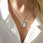 Custom Birthstone Name Hand and Foot Necklace - Glaxias