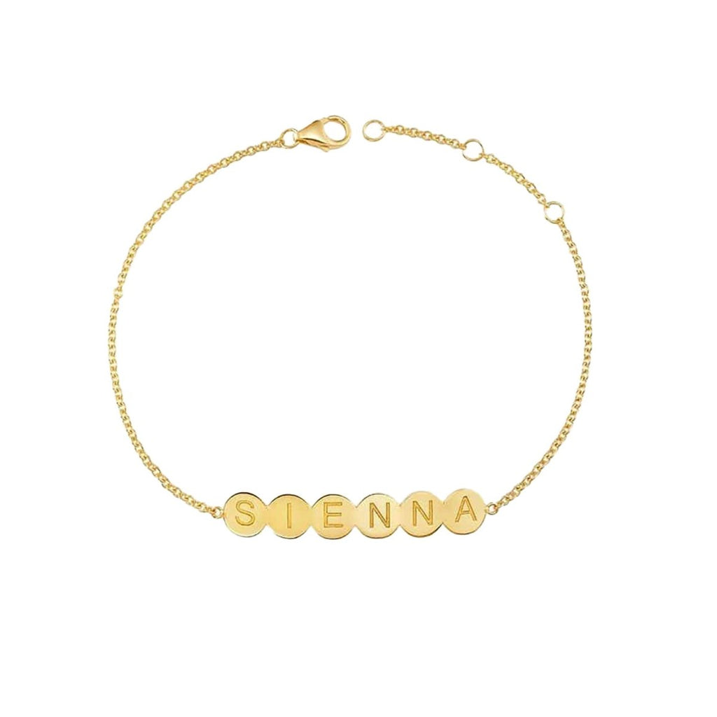 Custom Continuous Round Baby Name Bracelet - Glaxias