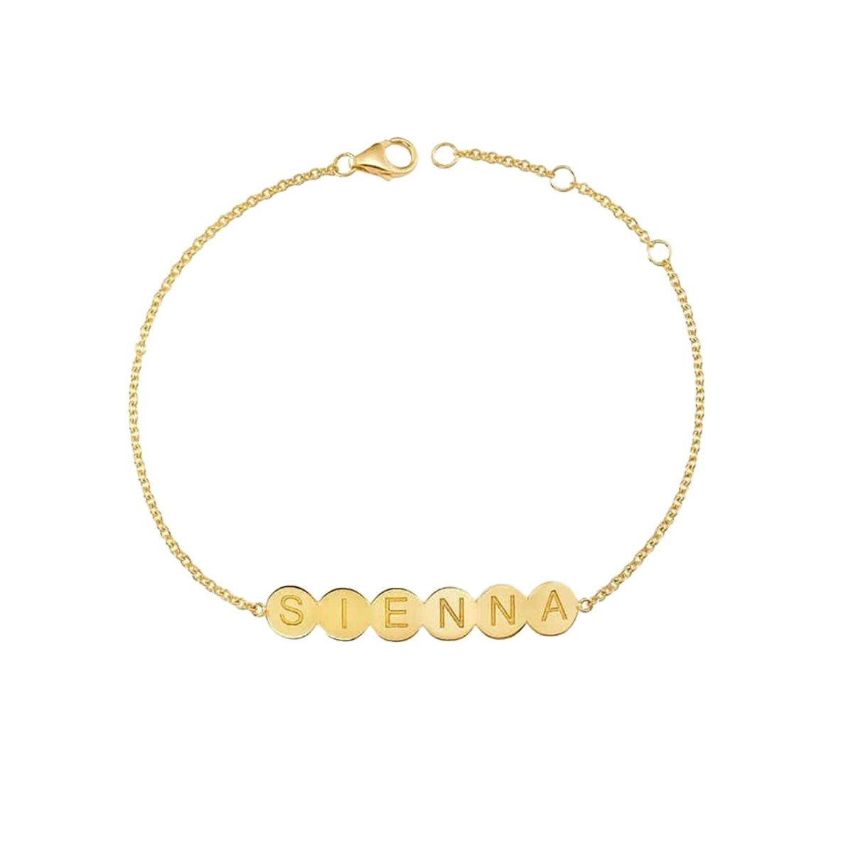 Custom Continuous Round Baby Name Bracelet - Glaxias
