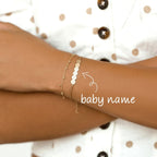 Custom Continuous Round Baby Name Bracelet - Glaxias