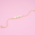 Custom Continuous Round Baby Name Bracelet - Glaxias