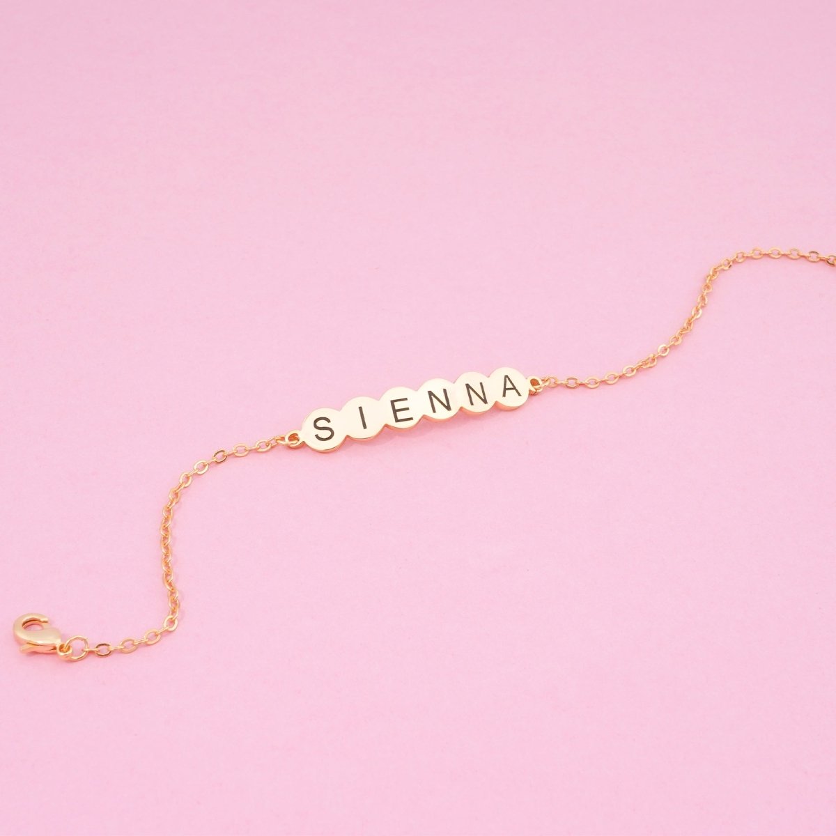 Custom Continuous Round Baby Name Bracelet - Glaxias