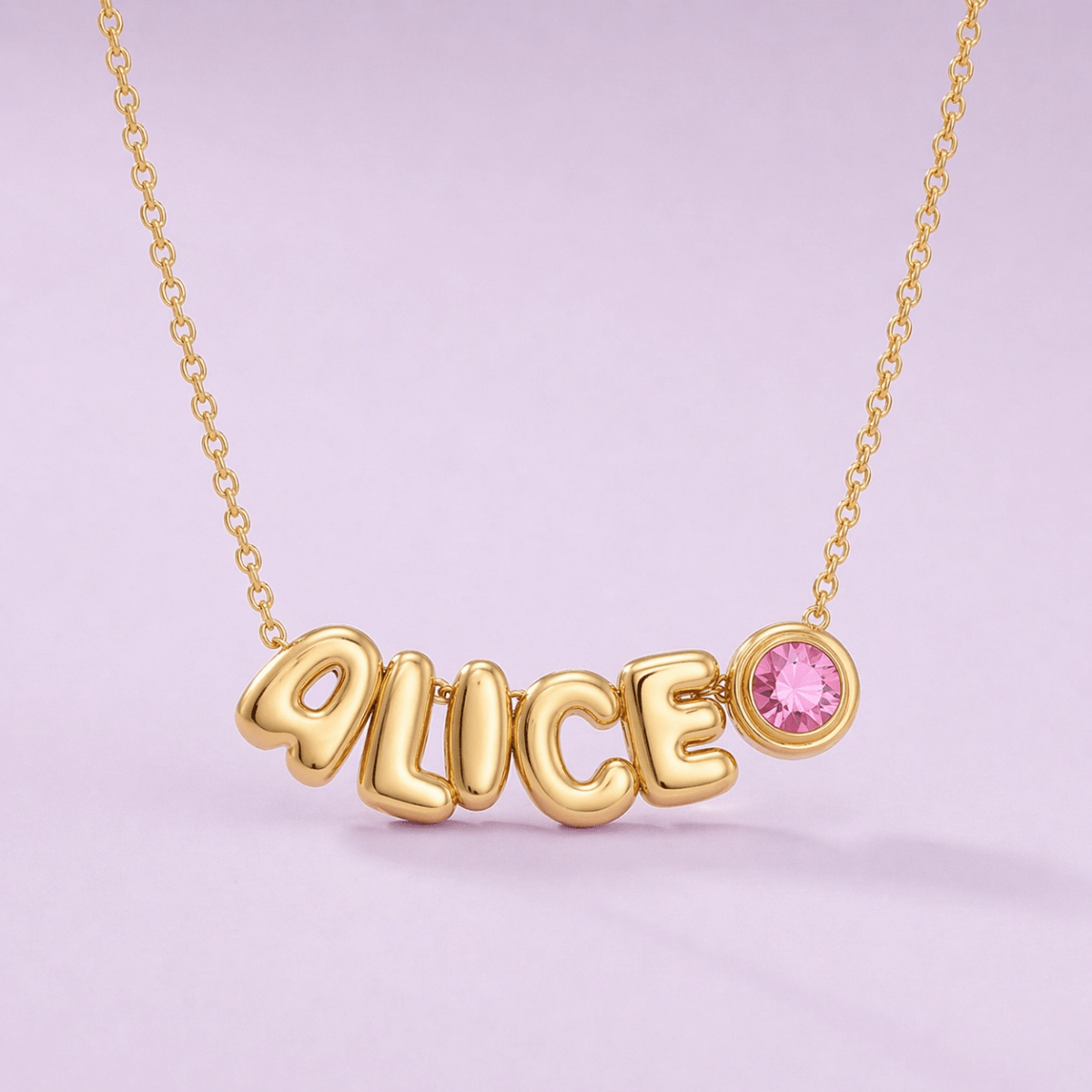 Custom Cute Letter Necklace for Kids with Birthstone or Charm - Glaxias