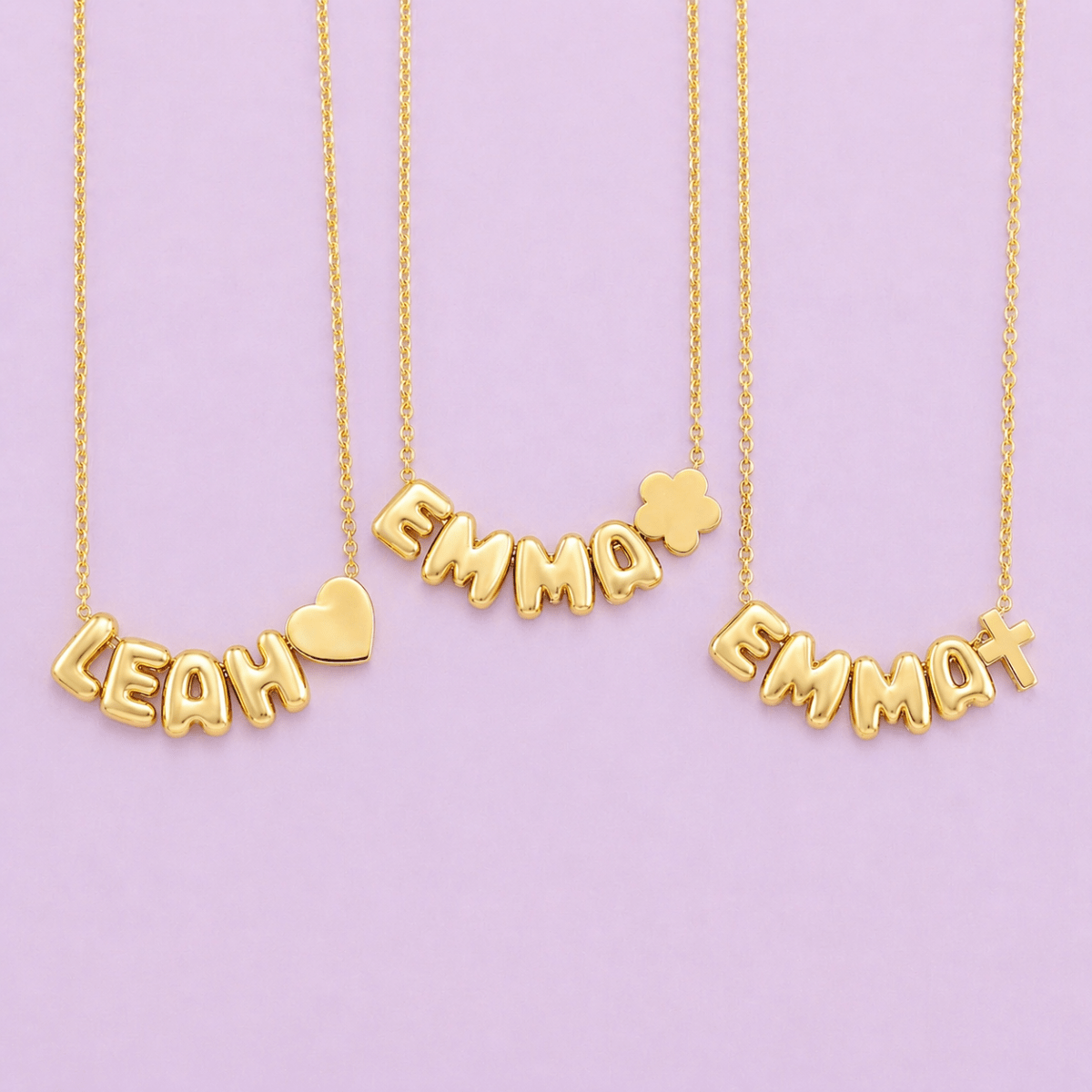 Custom Cute Letter Necklace for Kids with Birthstone or Charm - Glaxias