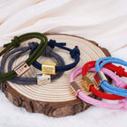 Custom Engraved Handmade Baby Rope Bracelet - Glaxias