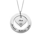 Custom Family Name Locket Necklace - Glaxias