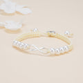 Custom Initial Handwoven Infinity Baby Bracelet - Glaxias