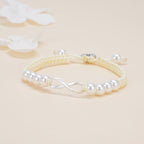 Custom Initial Handwoven Infinity Baby Bracelet - Glaxias