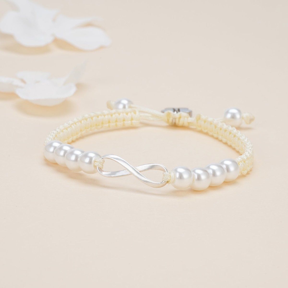 Custom Initial Handwoven Infinity Baby Bracelet - Glaxias
