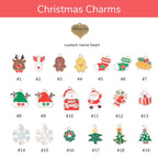 Custom Name Christmas Bracelet Santa Holiday Charms for Children - Glaxias