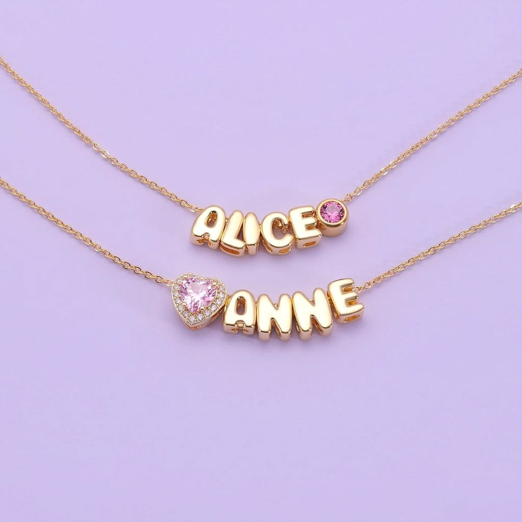 Custom Name Necklace for Mom with Birthstone - Glaxias