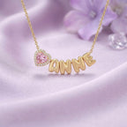Custom Name Necklace for Mom with Birthstone - Glaxias