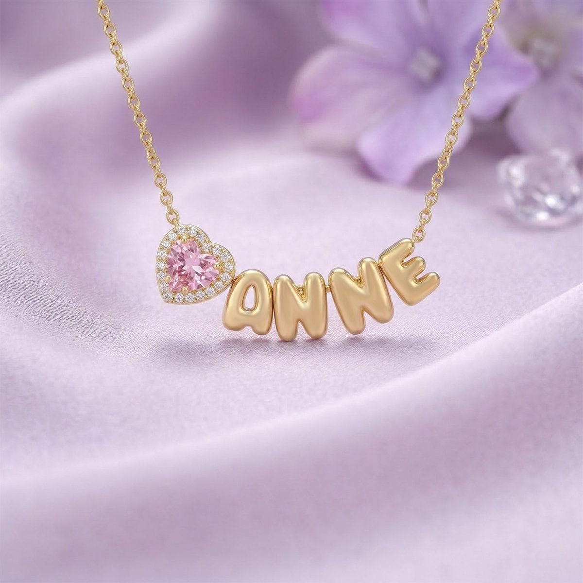Custom Name Necklace for Mom with Birthstone - Glaxias