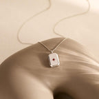 Custom Photo Locket Necklace with Birthstone - Glaxias