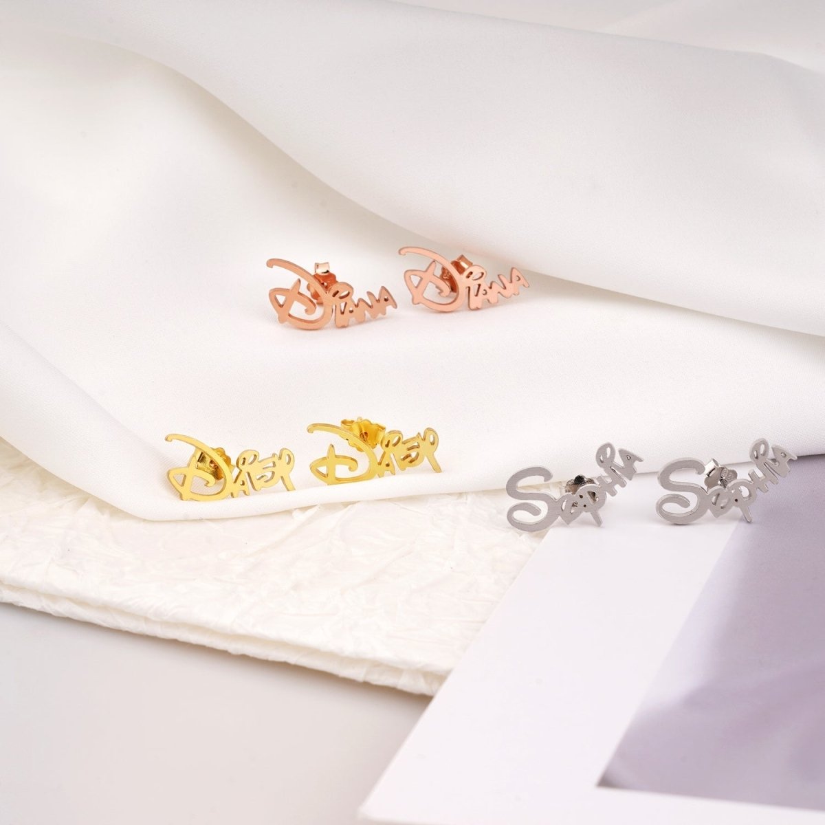 Custom Princess Baby Name Earrings - Glaxias
